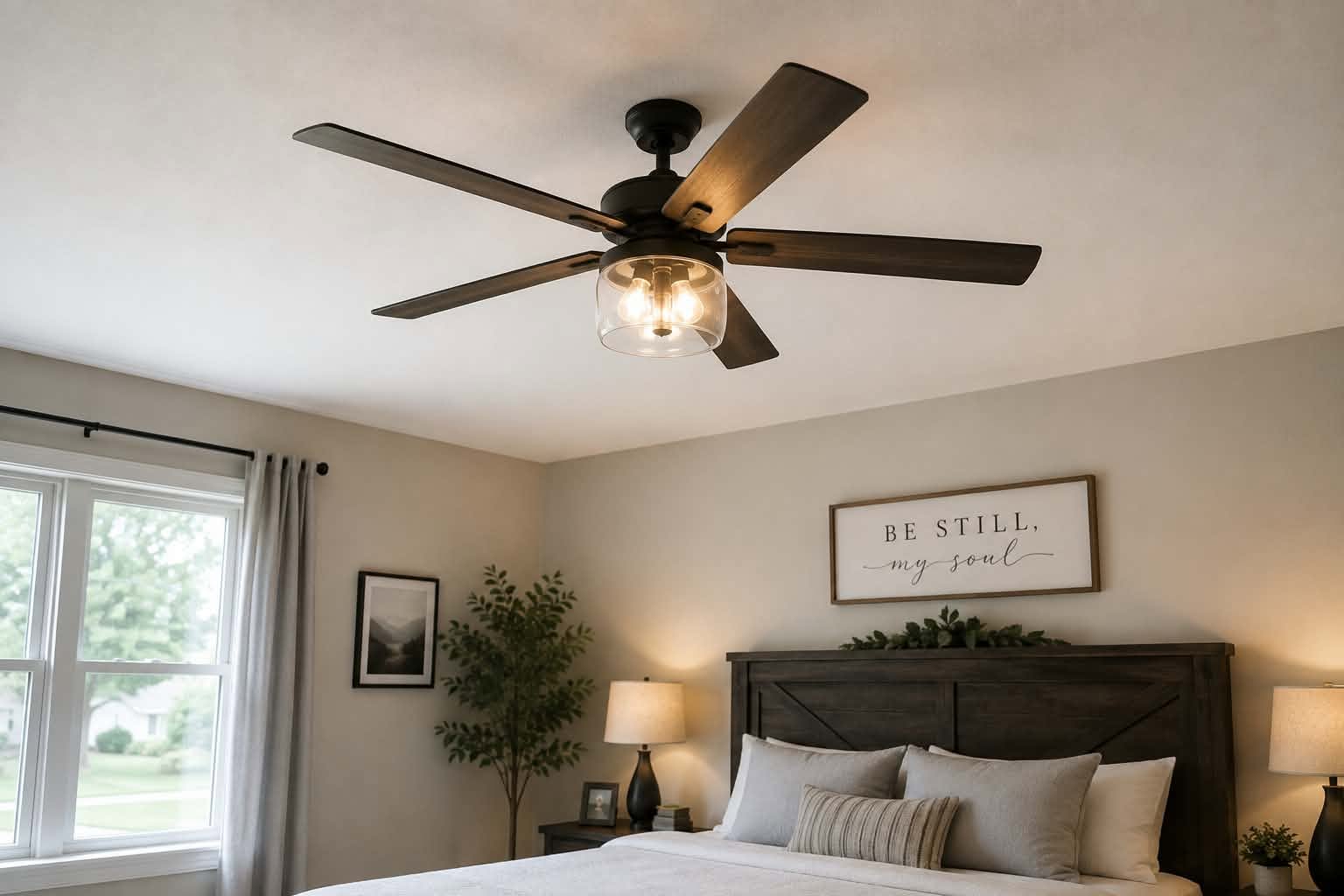Residential ceiling fan installation in Spring Lake, MI